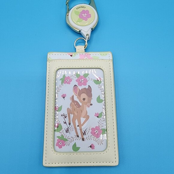 Loungefly Disney Bambi Thumper Floral Spring Retractable Lanyard ID Holder NEW - Picture 9 of 12